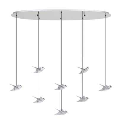 Eglo - Lámpara de araña LED regulable 8xLED/4,2W/230V 3000K cromo brillante
