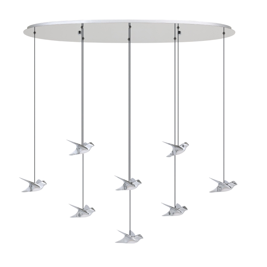 Eglo - Lámpara de araña LED regulable 8xLED/4,2W/230V 3000K cromo brillante