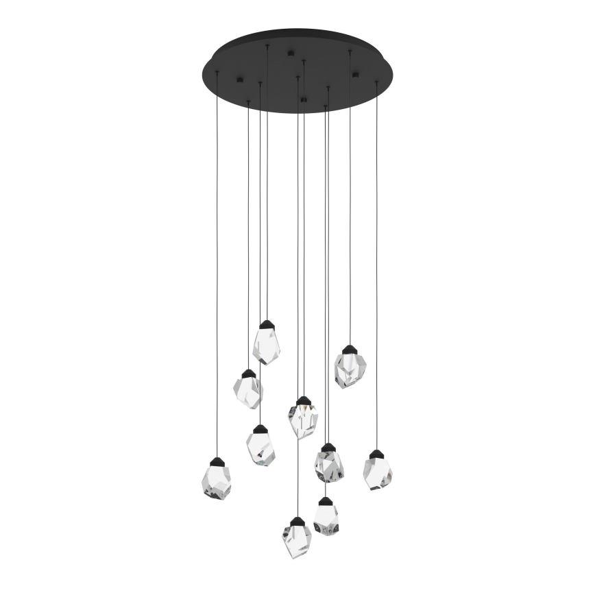 Eglo - Lámpara de araña LED regulable 10xLED/3W/230V 3000K negro/transparente
