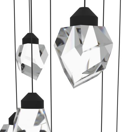 Eglo - Lámpara de araña LED regulable 10xLED/3W/230V 3000K negro/transparente