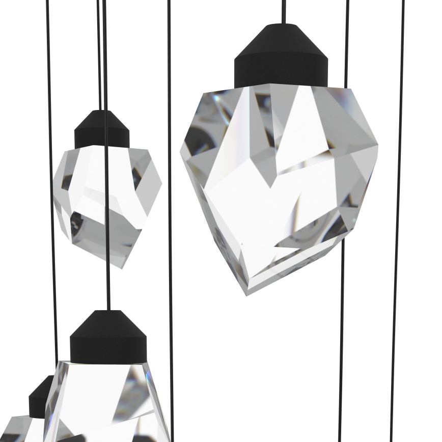 Eglo - Lámpara de araña LED regulable 10xLED/3W/230V 3000K negro/transparente