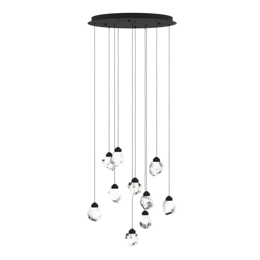 Eglo - Lámpara de araña LED regulable 10xLED/3W/230V 3000K negro/transparente