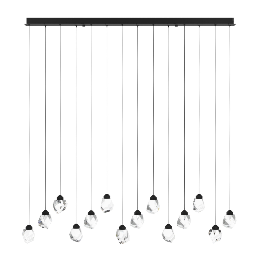 Eglo - Lámpara de araña LED regulable 14xLED/3W/230V 3000K negro/transparente