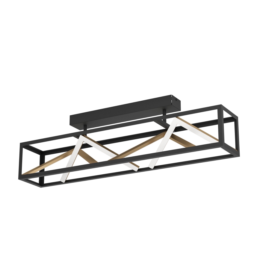 Eglo - Lámpara de techo LED regulable LED/45W/230V 2700-6500K negro/dorado + control remoto
