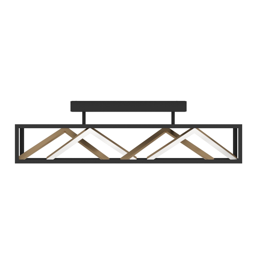 Eglo - Lámpara de techo LED regulable LED/45W/230V 2700-6500K negro/dorado + control remoto