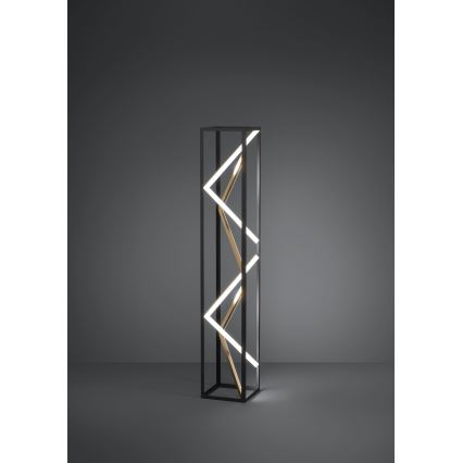 Eglo - Lámpara de pie LED regulable LED/23W/230V 2700-6500K negro/dorado + control remoto