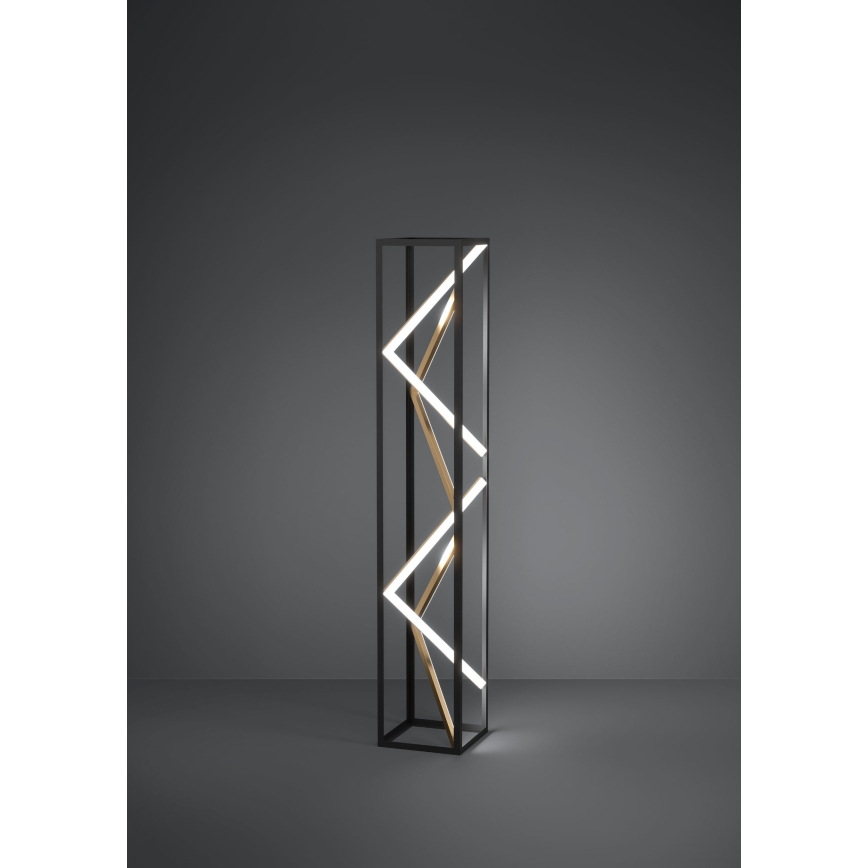 Eglo - Lámpara de pie LED regulable LED/23W/230V 2700-6500K negro/dorado + control remoto