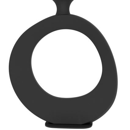 Eglo - Lámpara de mesa 1xE27/60W/230V 52,5 cm negro/color crema