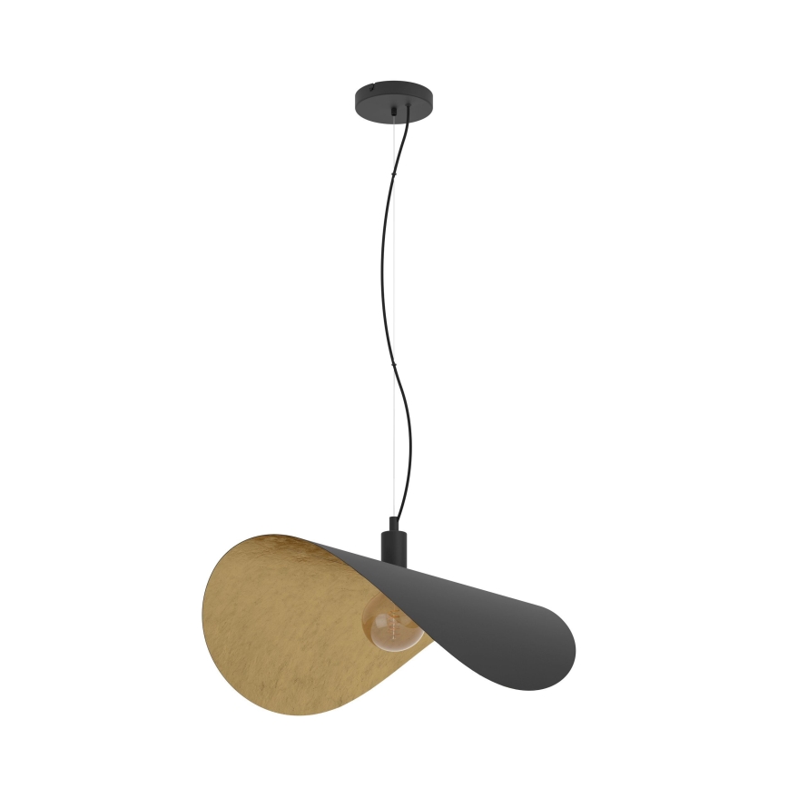 Eglo - Lámpara colgante 1xE27/40W/230V 80 cm negro/dorado