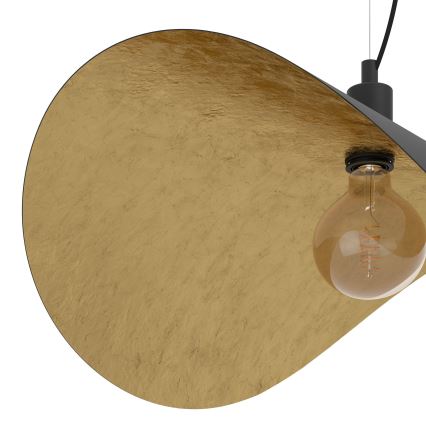 Eglo - Lámpara colgante 1xE27/40W/230V 80 cm negro/dorado