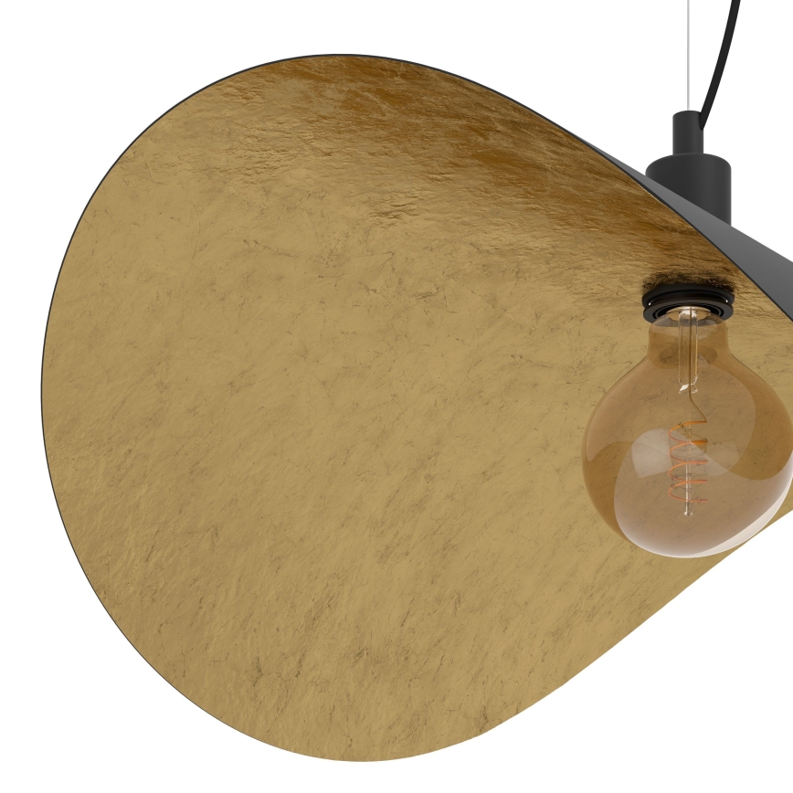 Eglo - Lámpara colgante 1xE27/40W/230V 80 cm negro/dorado