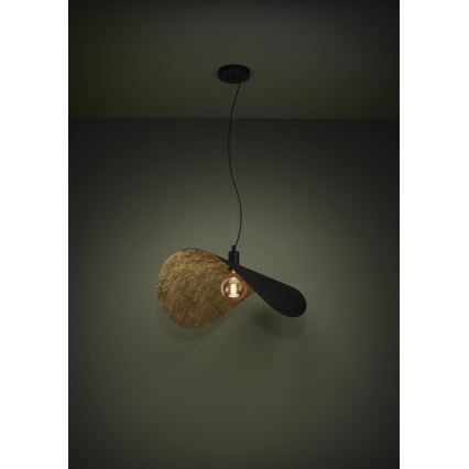 Eglo - Lámpara colgante 1xE27/40W/230V 80 cm negro/dorado