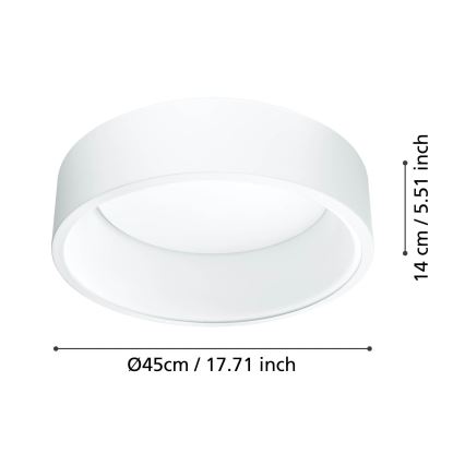 Eglo - Plafón LED regulable 1 LED/25,5W/230V