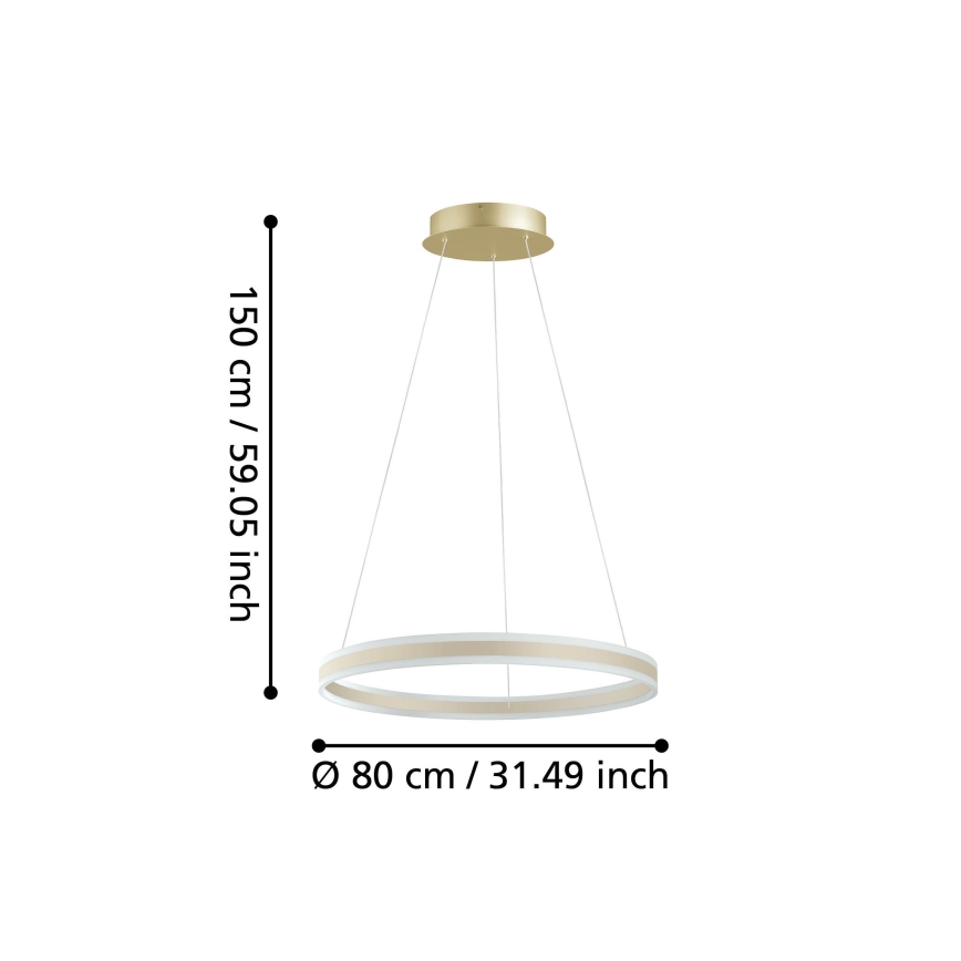 Eglo - LED Lámpara colgante regulable LED/78W/230V