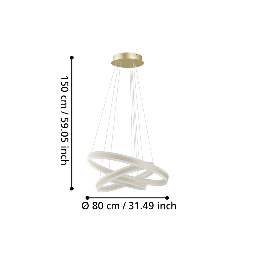 Eglo - Lámpara de araña LED regulable LED/78W/230V + LED/70W + LED/34W