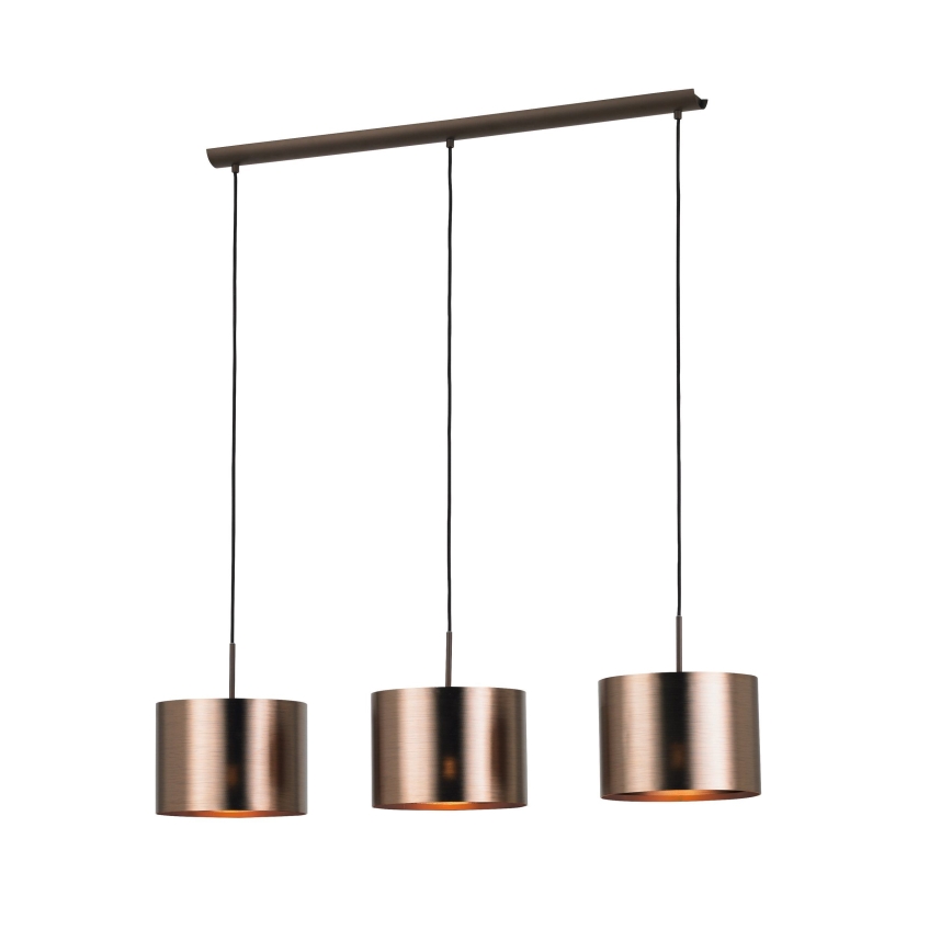 Eglo - Lámpara colgante 3xE27/60W/230V cobre