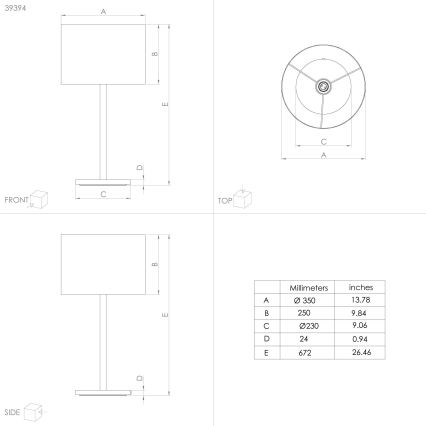 Eglo - Lámpara de mesa 1xE27/60W/230V cobre