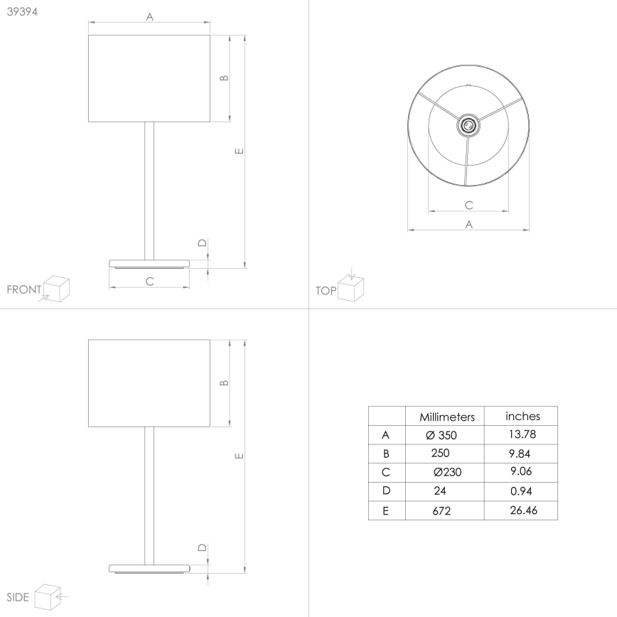 Eglo - Lámpara de mesa 1xE27/60W/230V cobre
