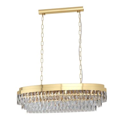 Eglo - Lámpara colgante con cadena 10xE14/40W/230V dorado