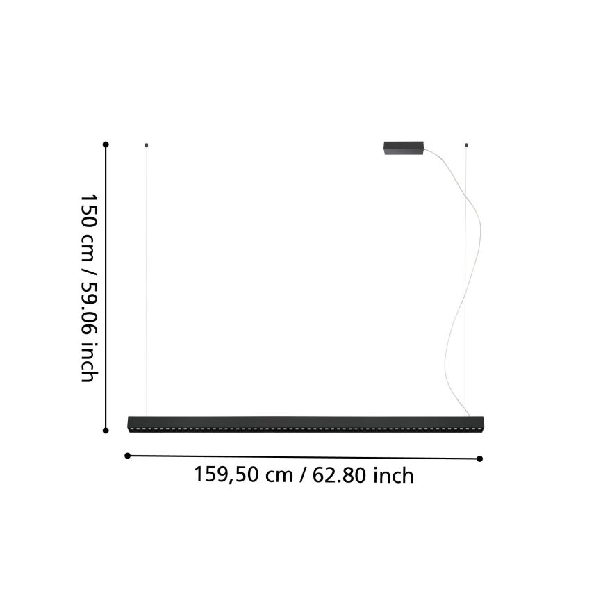 Eglo - Lámpara colgante LED Regulable LED/30,5W/230V + LED/15,5W