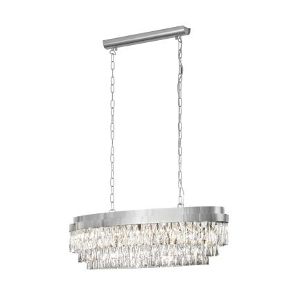 Eglo - Lámpara colgante con cadena 10xE14/40W/230V cromo brillante