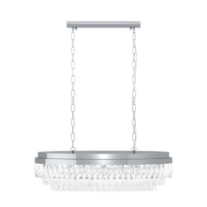 Eglo - Lámpara colgante con cadena 10xE14/40W/230V cromo brillante