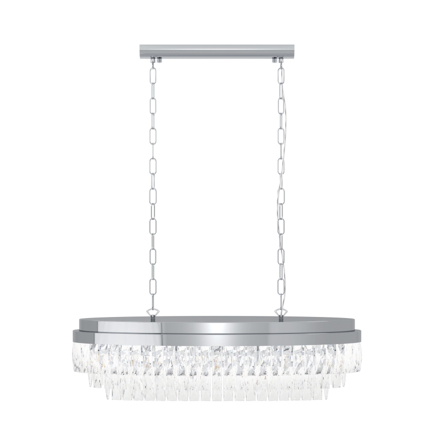 Eglo - Lámpara colgante con cadena 10xE14/40W/230V cromo brillante
