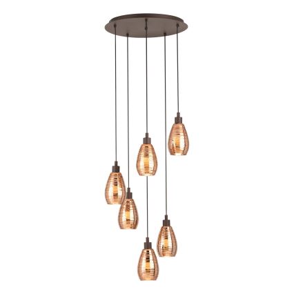 Eglo - Lámpara colgante 6xE27/60W/230V