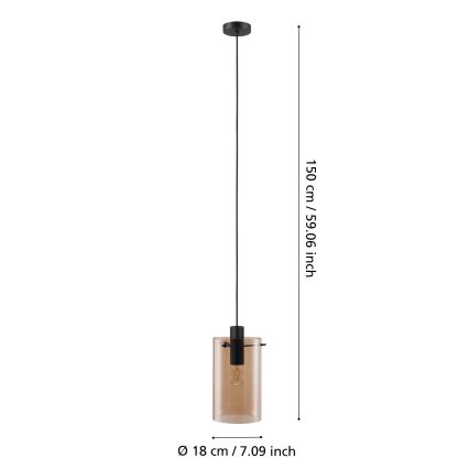 Eglo 39537 - Lámpara de araña de cable 1xE27/40W/230V