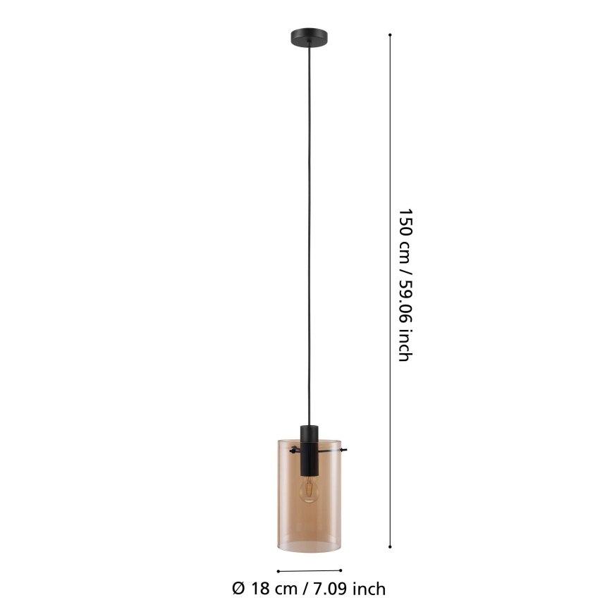 Eglo 39537 - Lámpara de araña de cable 1xE27/40W/230V