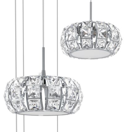 Eglo - Lámpara de araña LED regulable 17xLED/4,5W/230V