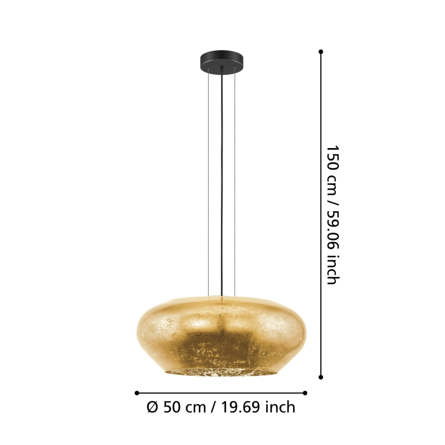 Eglo - Lámpara de araña de cable 3xE27/20W/230V