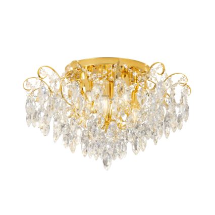 Eglo - Lámpara de araña de luces de superficie 6xE14/25W/230V dorado