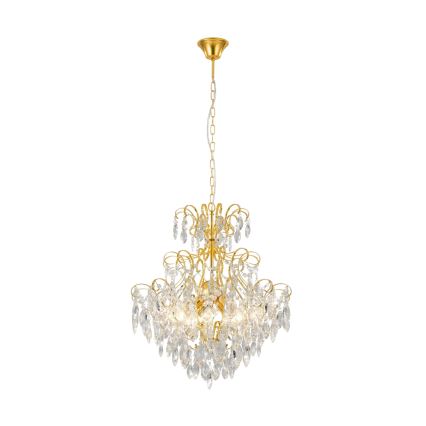 Eglo - Lámpara de araña de cadena 5xE14/25W/230V dorado
