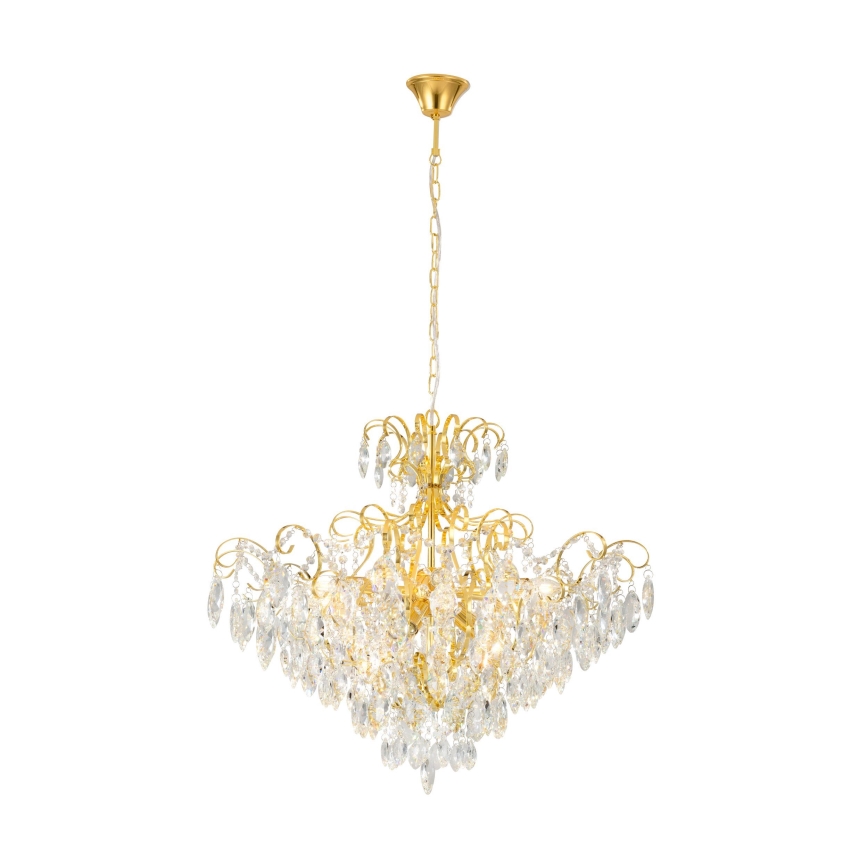 Eglo - Lámpara de araña de cadena 9xE14/25W/230V dorado