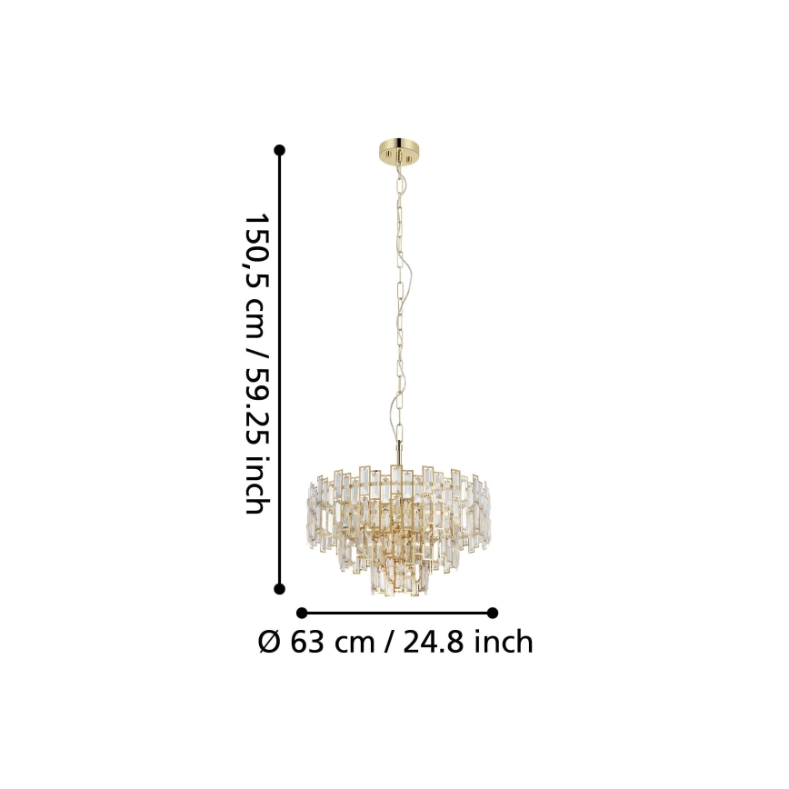 Eglo - Lámpara de araña de cadena 10xE14/25W/230V dia. 63 cm