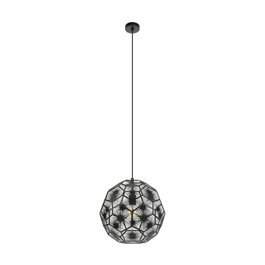 Eglo - Lámpara colgante 1xE27/60W/230V diá. 41 cm negro