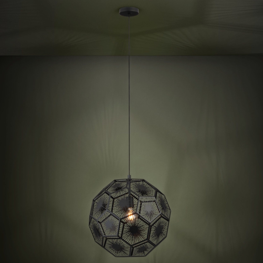 Eglo 39619 - Lámpara colgante 1xE27/60W/230V diá. 50 cm negro