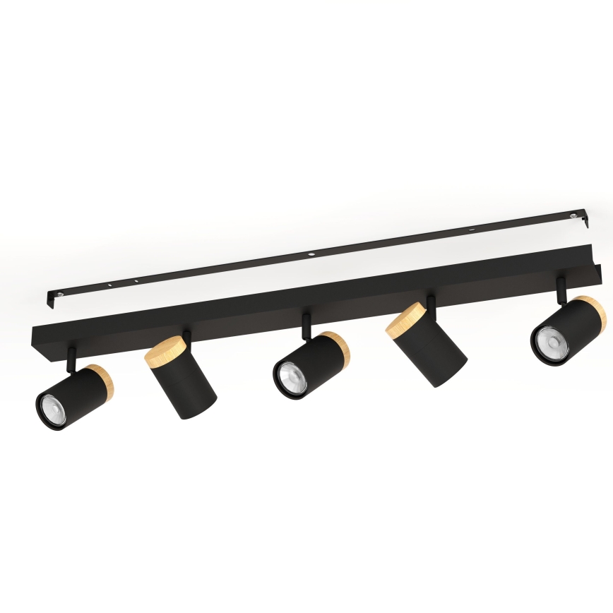 Eglo - Foco LED 5xGU10/4,5W/230V 3000K negro/marrón