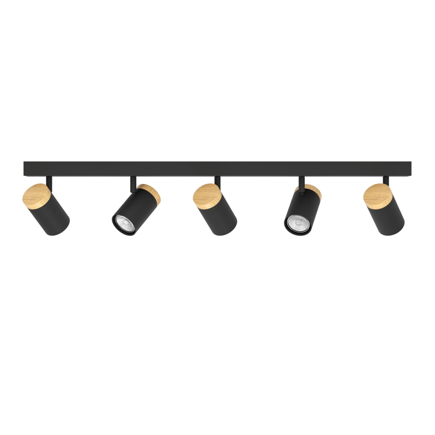 Eglo - Foco LED 5xGU10/4,5W/230V 3000K negro/marrón