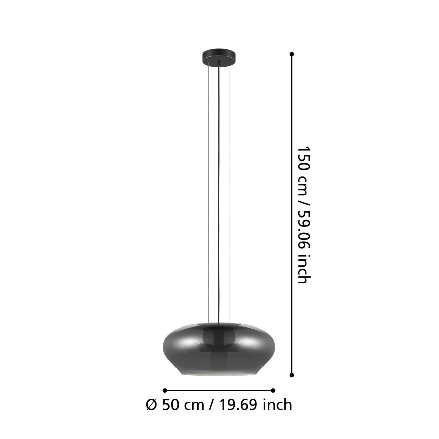 Eglo - Lámpara de araña de cable 3xE27/20W/230V