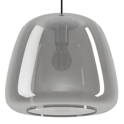 Eglo - Lámpara colgante 1xE27/40W/230V diá. 35 cm ahumado