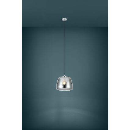 Eglo - Lámpara colgante 1xE27/40W/230V diá. 35 cm ahumado