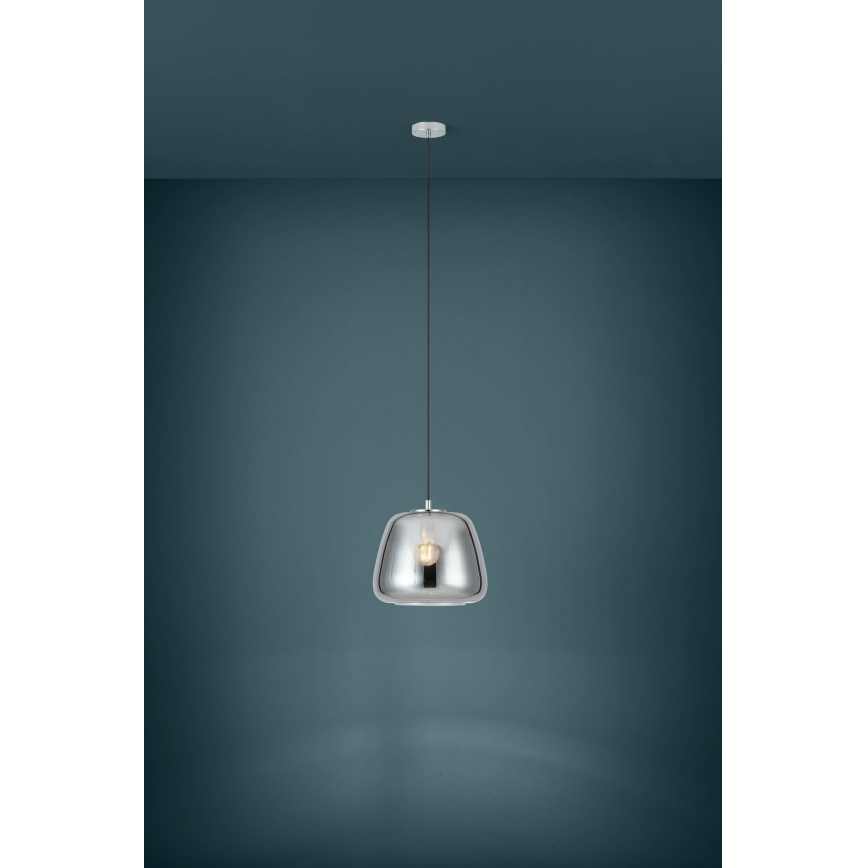 Eglo - Lámpara colgante 1xE27/40W/230V diá. 35 cm ahumado