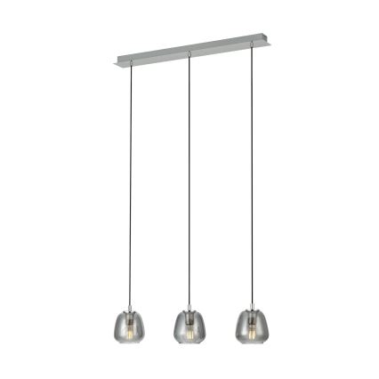 Eglo - Lámpara colgante 3xE27/40W/230V ahumado
