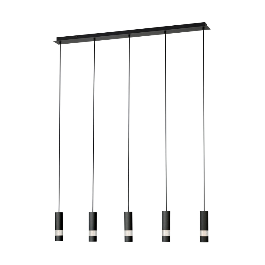 Eglo - Lámpara LED colgante 5xGU10/4,6W/230V negro