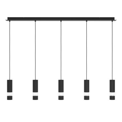 Eglo - Lámpara LED colgante 5xGU10/4,6W/230V negro
