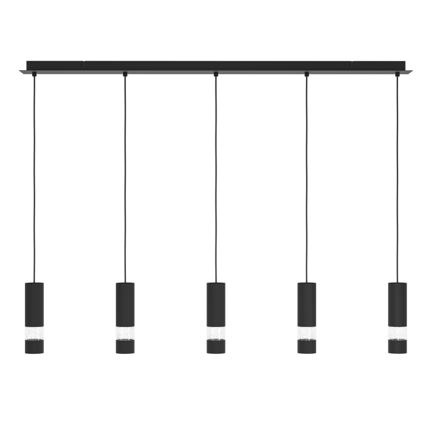 Eglo - Lámpara LED colgante 5xGU10/4,6W/230V negro