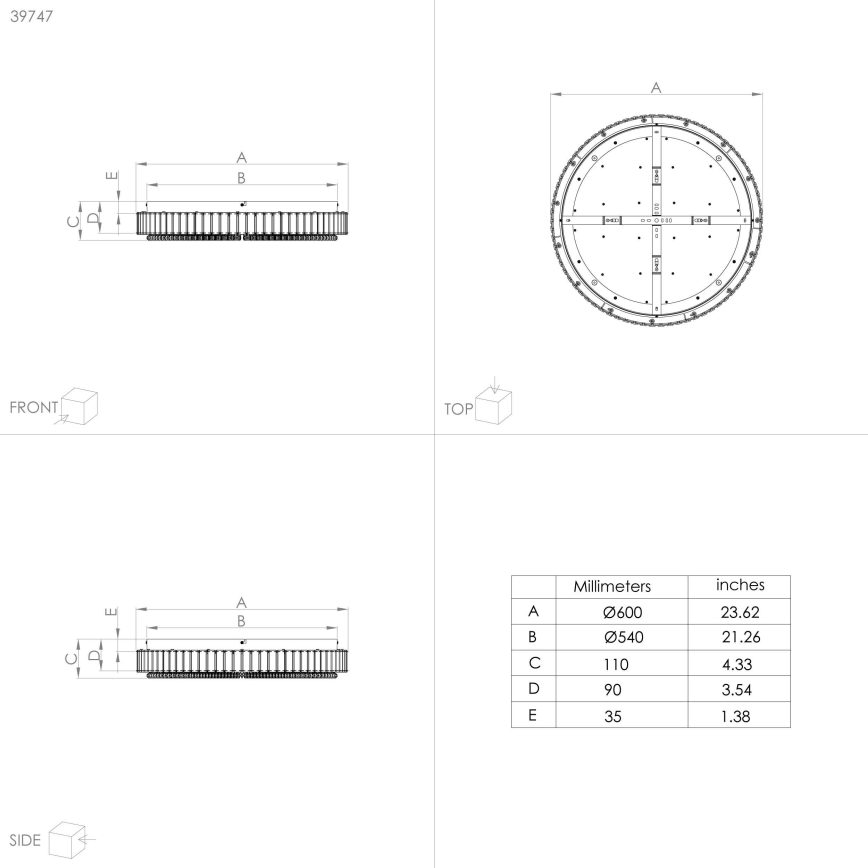 Eglo - Plafón LED regulable LED/52,4W/230V