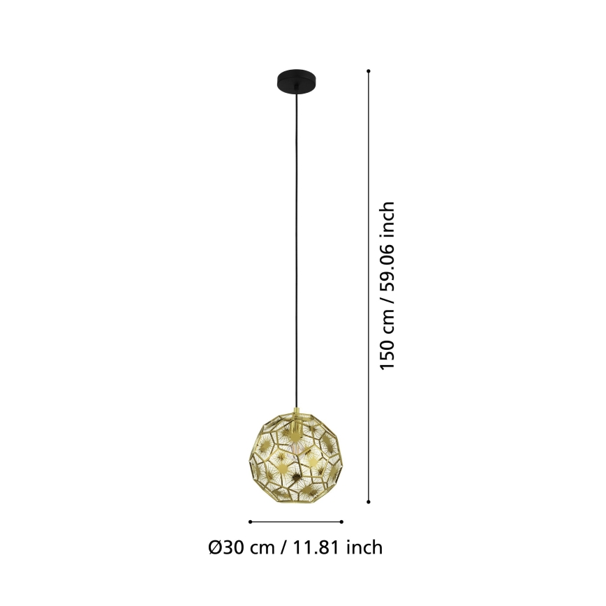 Eglo - Lámpara colgante de cable 1xE27/60W/230V dia. 30 centimetros